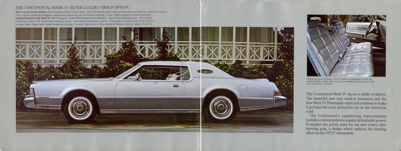 1975 Lincoln Model Range Brochure Page 14
